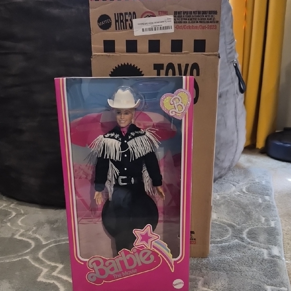 Mattel Barbie The Movie Doll in Black and White Cowboy Outfit